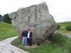 Dick and Bess next to large stone